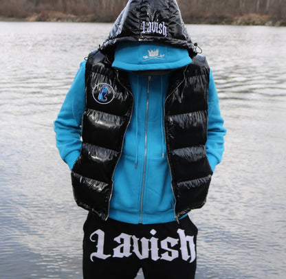 Lavish "Embroidered Puffer Vest”