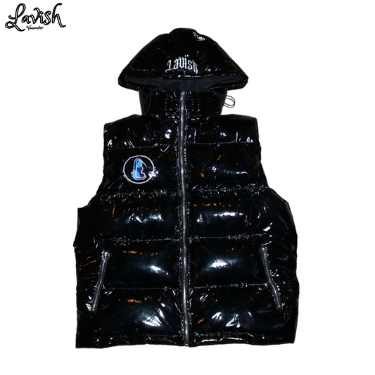 Lavish "Embroidered Puffer Vest”